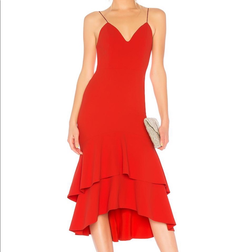 Alice & Olivia Red Sweetheart Neckline Dress 💃🏼